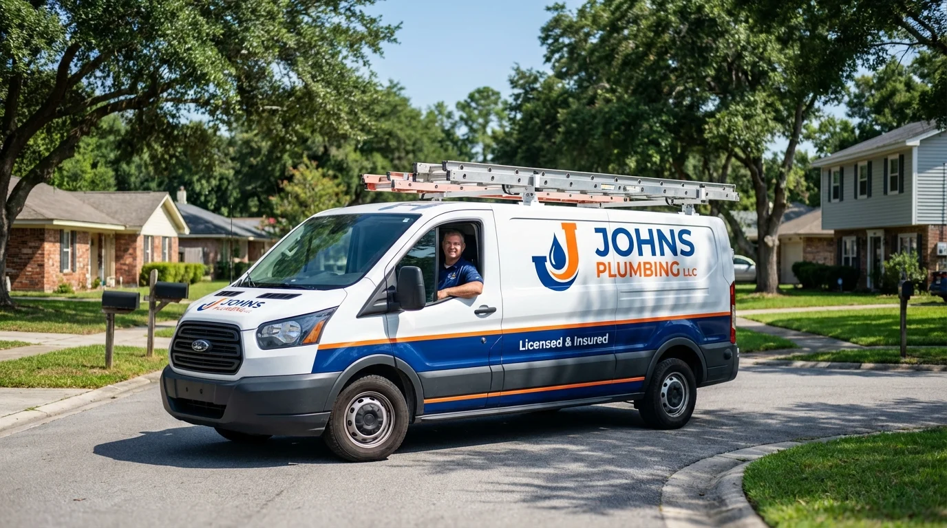 Johns Plumbing LLC service van in Grand Rapids, MI