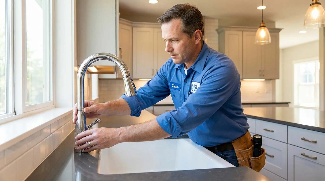 Kitchen faucet installation by Johns Plumbing LLC in Grand Rapids